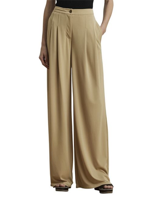 pantalone donna largo con pinces cammello Ralph Lauren | 200980217003